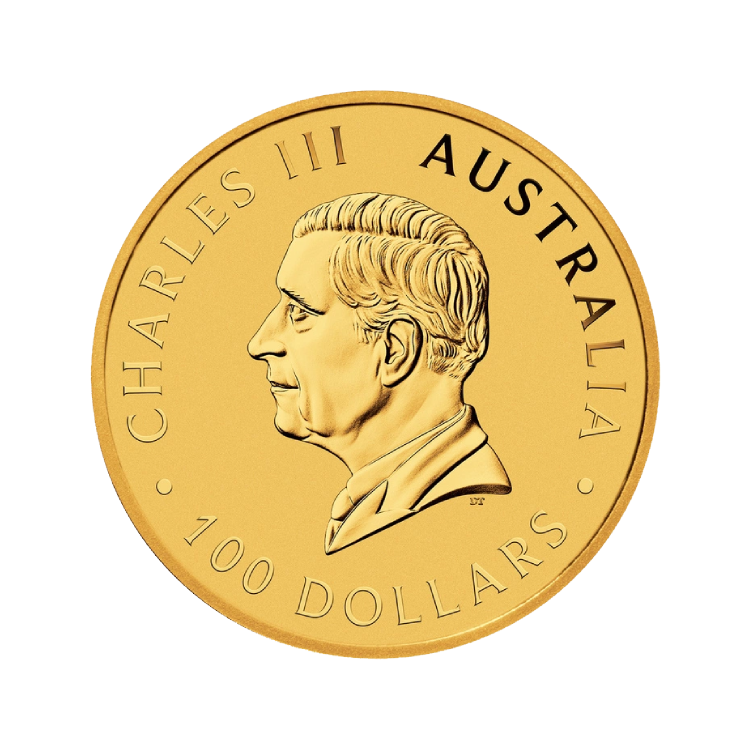 Charles III on gold coin