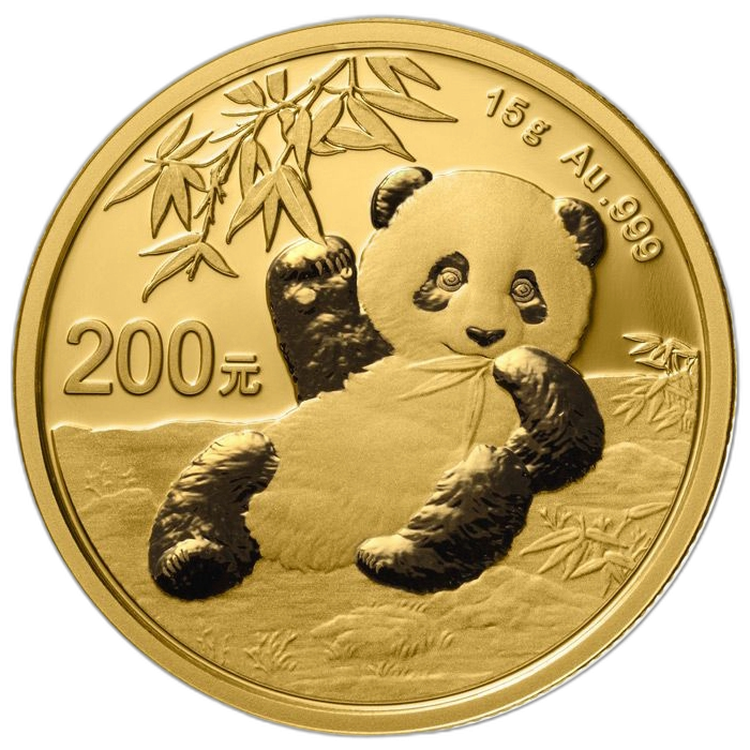 15g Panda Goldmünze 2020 front