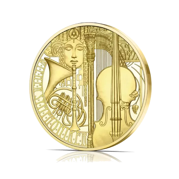 1/2 oz oro 125 aniversario de la Orquesta Sinfónica de Viena | Proof angle 1