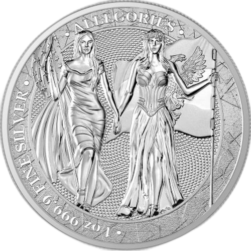 Thumbnail 1 oz Columbia Allegories 2019 Zilveren Munt 2019 voorkant
