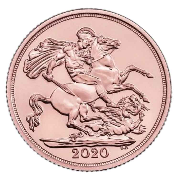 150g Sovereign Gold Coin 2022 front