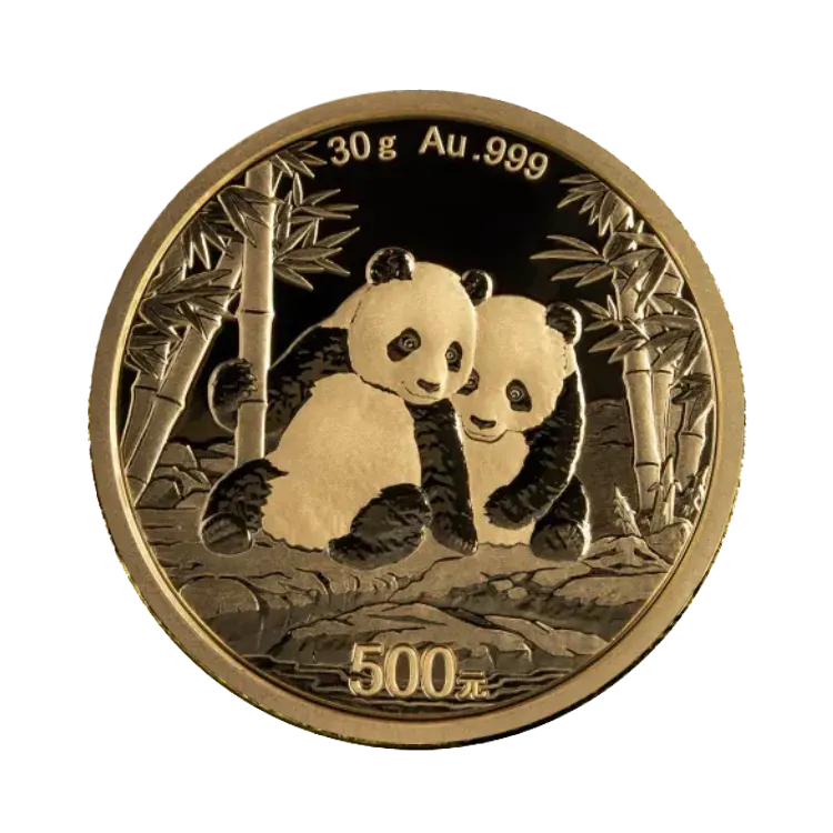 Design 30 gram gold Panda coin from 2026