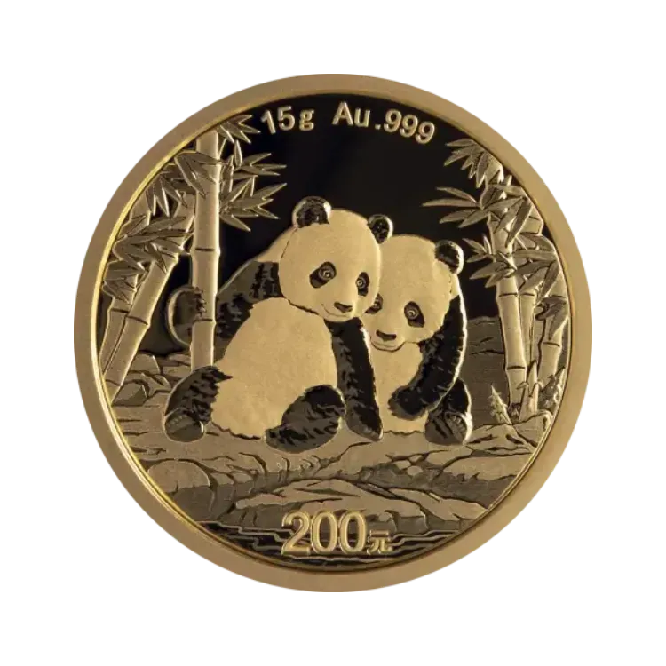 15 gram gold Panda coin from 2026 15g au. 999