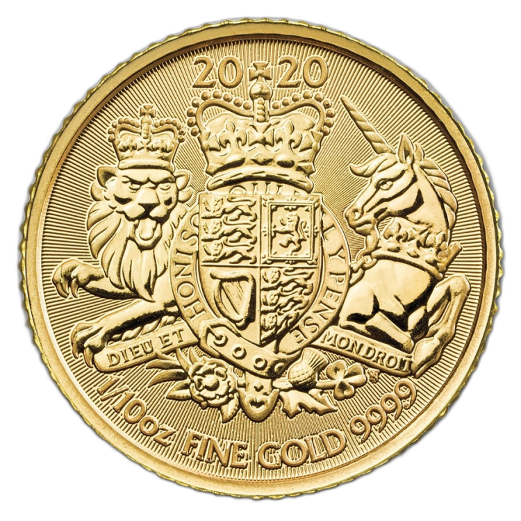 1/10 oz Royal Mint Gold Coin 2020 front