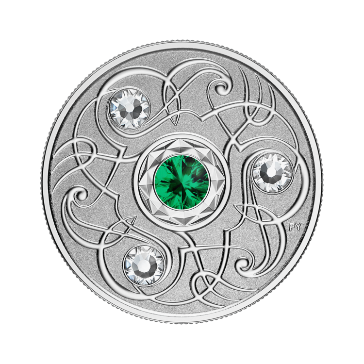 1 kilo Mei Birthstone Swarovski Silver Coin 2020 front