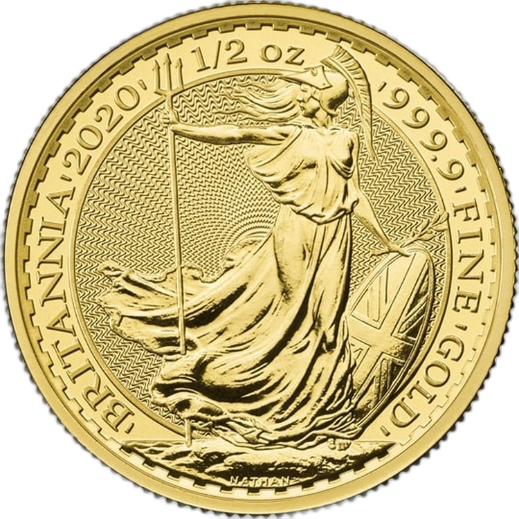 1/2 oz Britannia Gouden Munt 2020 voorkant