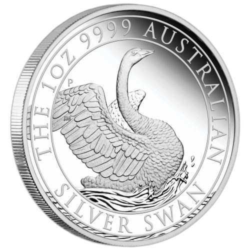 Thumbnail 1 troy ounce zilveren munt zwaan 2020 Proof voorkant