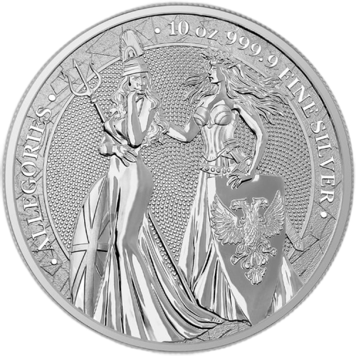 Thumbnail 10 oz Germania Allegories 2019 Zilveren Munt 2019 voorkant