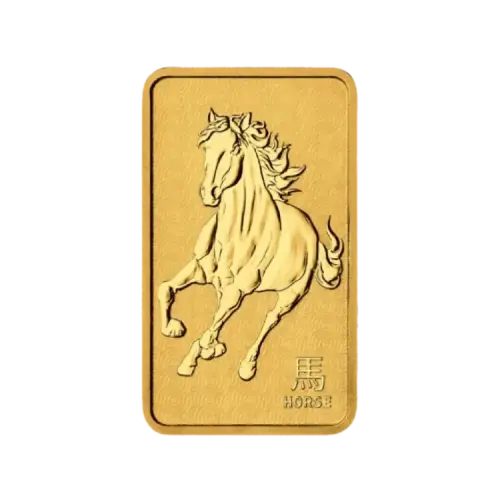 Thumbnail 1 oz gold bar Lunar III Year of the Horse 2026 design