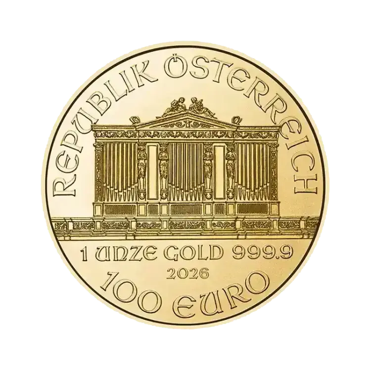 1 oz Philharmoniker Oro 2026 back