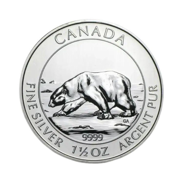 1,5 oz Royal Canadian Mint d'Argent 2013 front