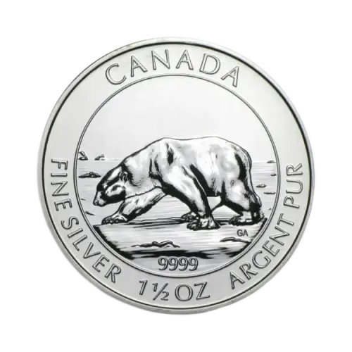 1,5 oz Royal Canadian Mint d'Argent 2013 front