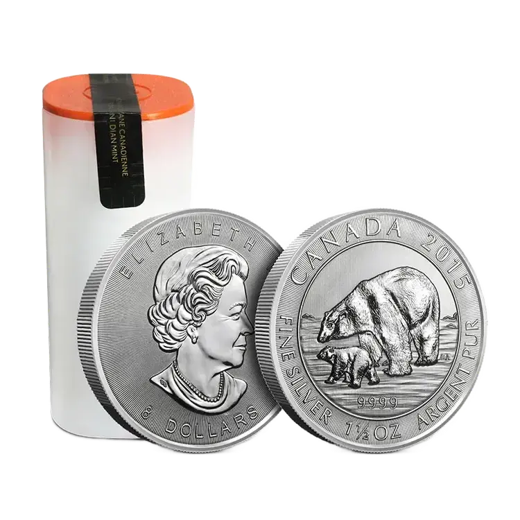 1,5 oz Royal Canadian Mint d'Argent 2013 angle 1