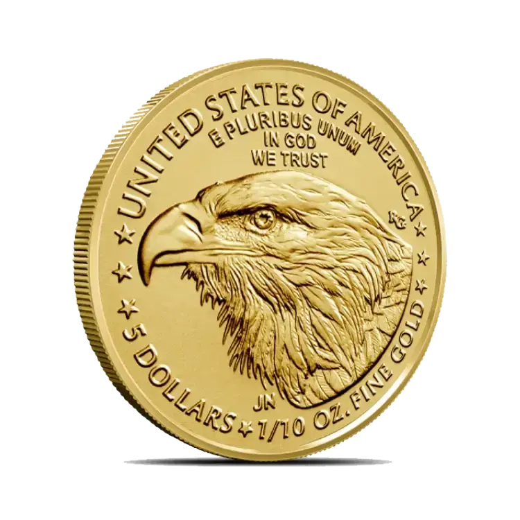 1/10 oz American Eagle Oro 2026 back