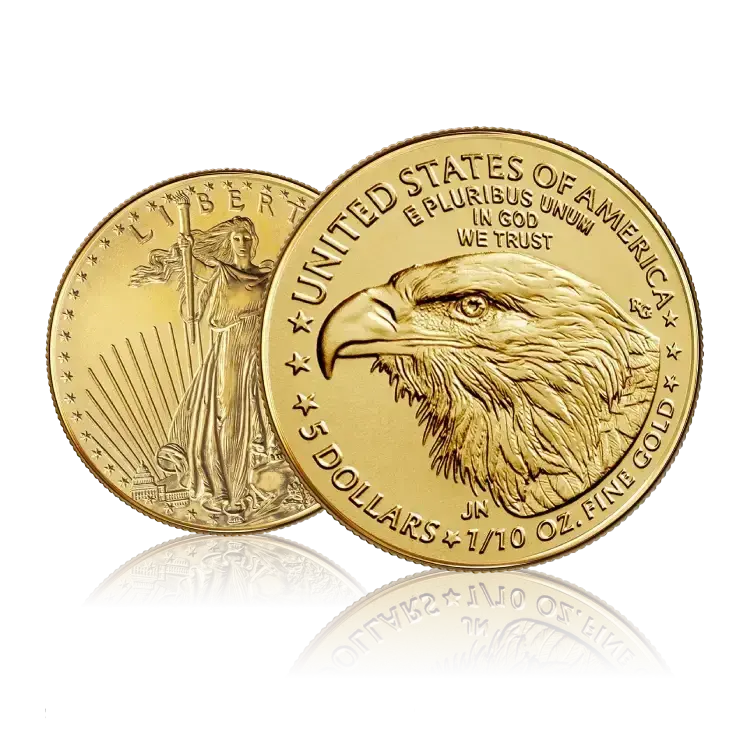 1/10 oz American Eagle Oro 2026 angle 1