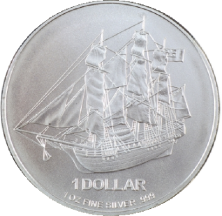 1 Troy ounce silver coin Cook Islands front