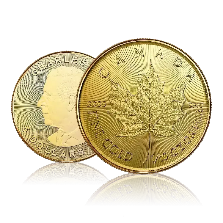 1/10 oz Maple Leaf Gold Coin 2026 angle 1