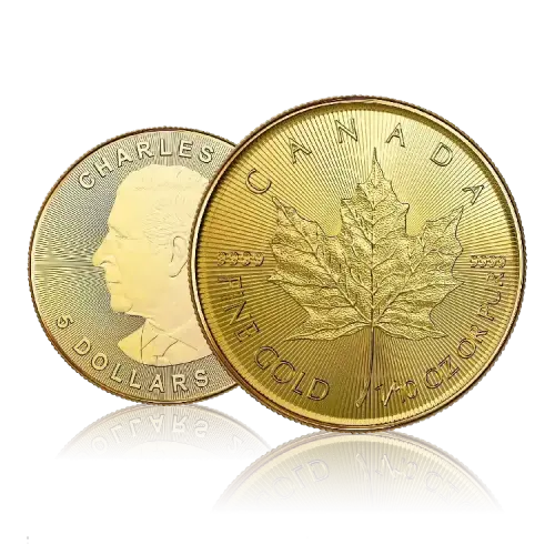 Thumbnail 1/10 oz Maple Leaf Gold Coin 2026 angle 1