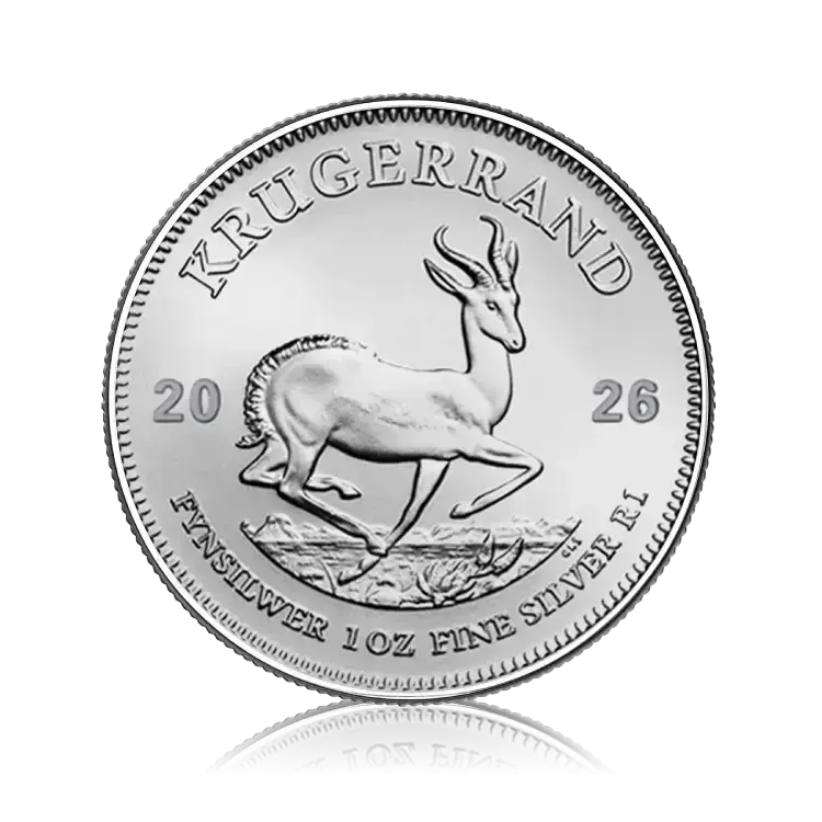 1 onza troy moneda de plata Krugerrand 2025 front