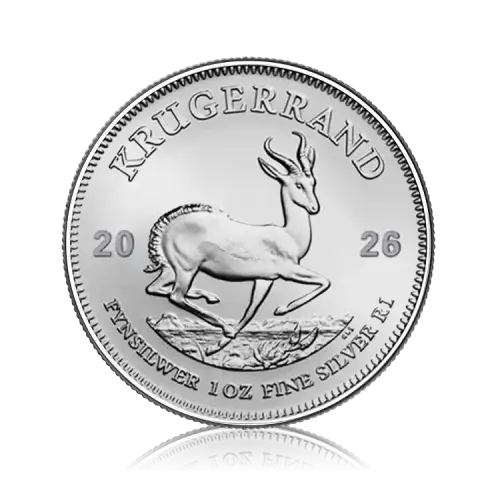 Thumbnail 1 onza troy moneda de plata Krugerrand 2025 front