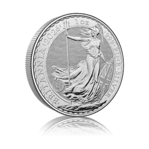 Thumbnail 1 once troy de monnaie argent Britannia 2025 angle 1