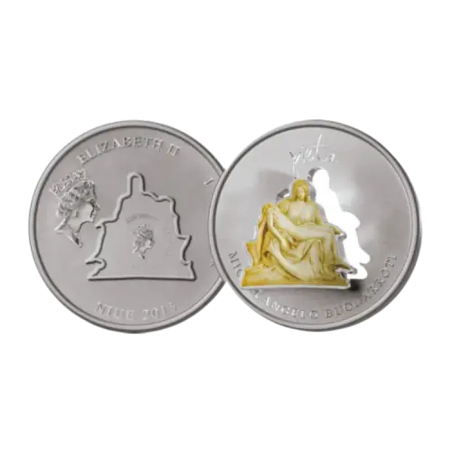 Thumbnail 2013 Niue Michelangelo Pietà – Pièce en argent 1 oz angle 2