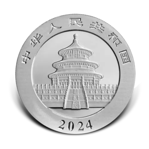 Thumbnail 30 g Silber Panda 2024 farbige Münze back