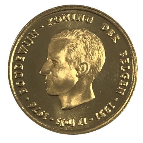 Thumbnail Gouden munt Boudewijn voorkant
