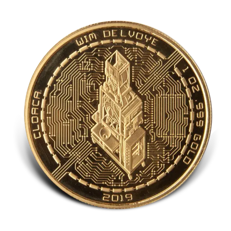 Moneda de oro 1 onza Wim Delvoye – años diversos front