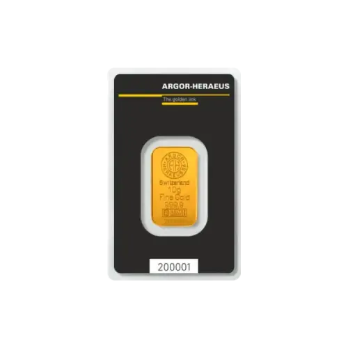 Thumbnail 10g Heraeus Lingote de Oro 2017 back