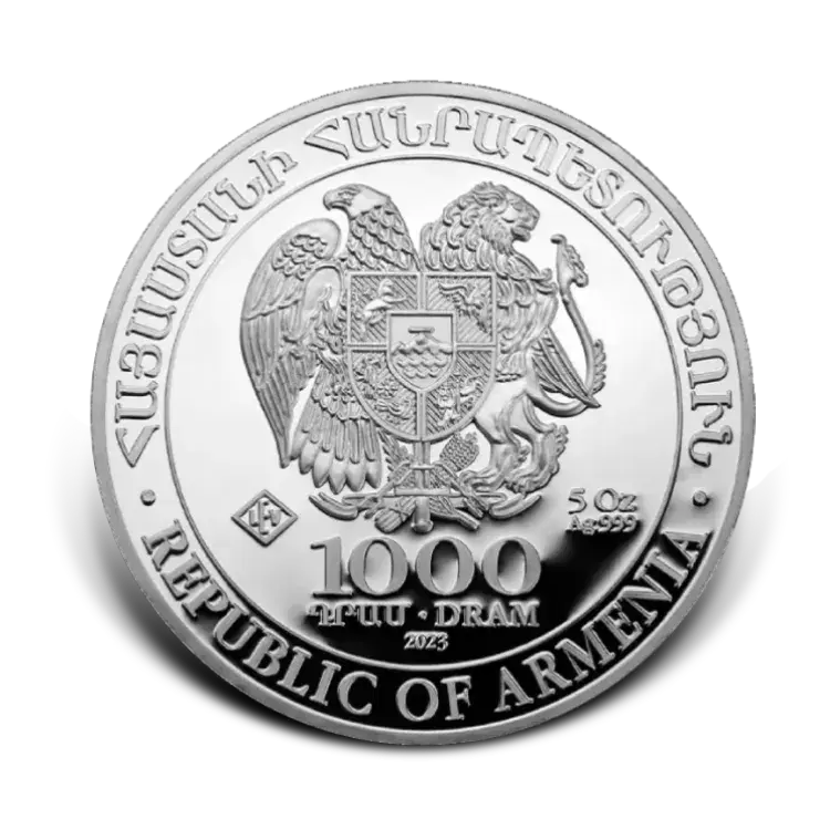 5 troy ounce Silver Noah’s Ark Coin back