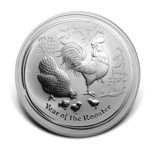 Thumbnail 10 oz Silber Lunar Year of the Rooster Münze 2017 front