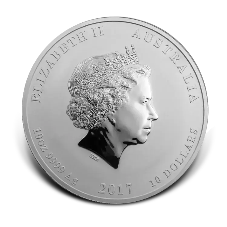 10 oz Silber Lunar Year of the Rooster Münze 2017 back