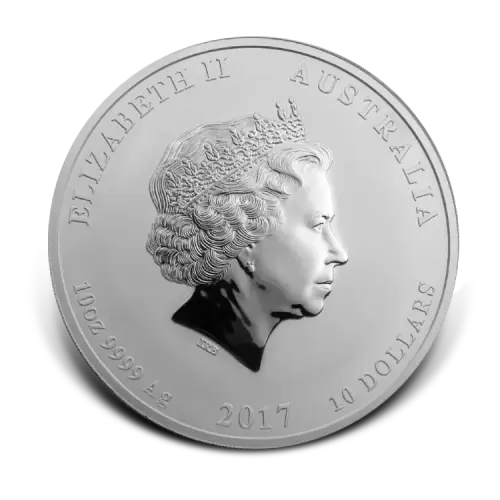 Thumbnail 10 oz Silber Lunar Year of the Rooster Münze 2017 back