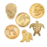 0,5 gram gouden munt diverse producenten voorkant