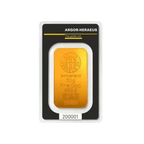 Thumbnail 50g Heraeus Lingot d'Or Plusieurs Années back
