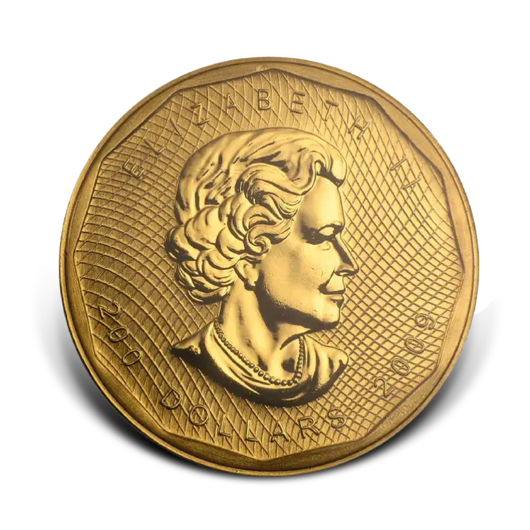 1 oz Royal Canadian Mint Gold Coin 2008 angle 2