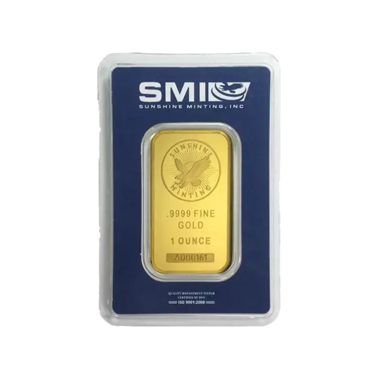 1 oz Sunshine Minting Goldbarren Verschiedene Jahre front