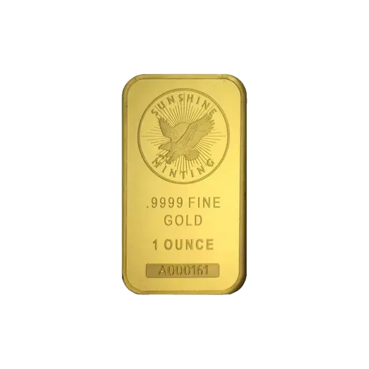 1 oz Sunshine Minting Goldbarren Verschiedene Jahre angle 1
