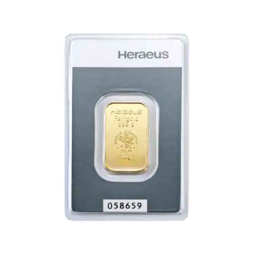Thumbnail 10g Heraeus Lingote de Oro front
