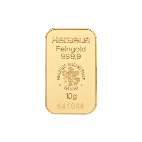 Thumbnail 10g Heraeus Lingote de Oro angle 1