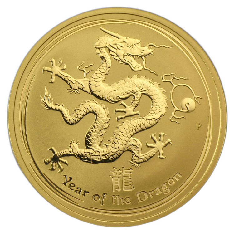 1/2 oz Lunar Gouden Munt 2012 voorkant