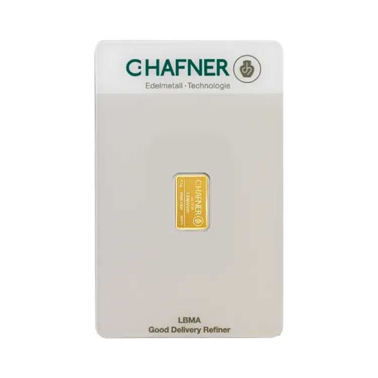 0.5g C. Hafner Gold Bar front