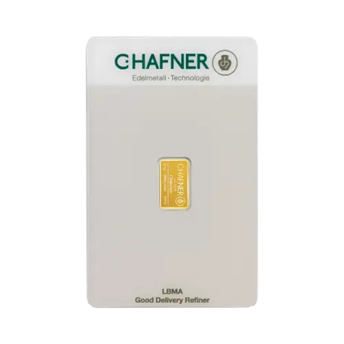 Thumbnail 0.5g C. Hafner Gold Bar front