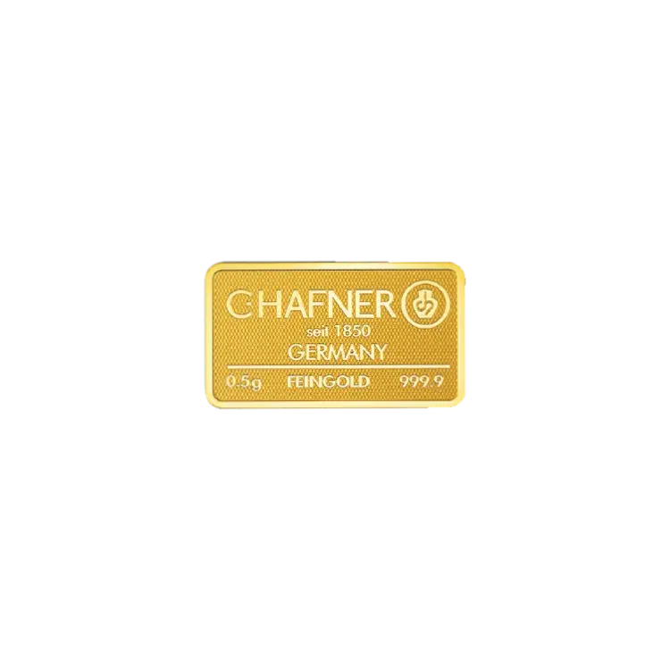 0.5g C. Hafner Gold Bar angle 1