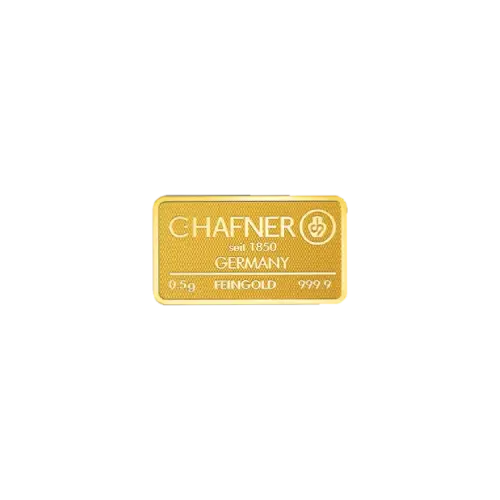 Thumbnail 0.5g C. Hafner Gold Bar angle 1