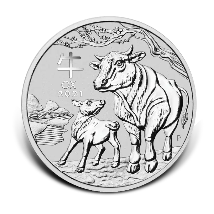 1 kilo Lunar Silbermünze 2021 front