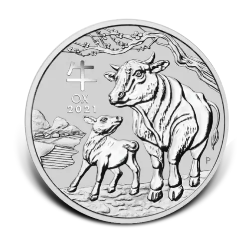 Thumbnail 1 kilo Lunar Silbermünze 2021 front