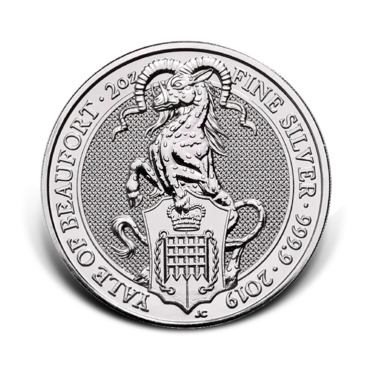 2 oz Queens Beasts Silbermünze 2019 front
