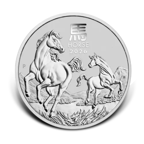 Thumbnail 5 oz silver Lunar III - Year of the Horse 2026 front